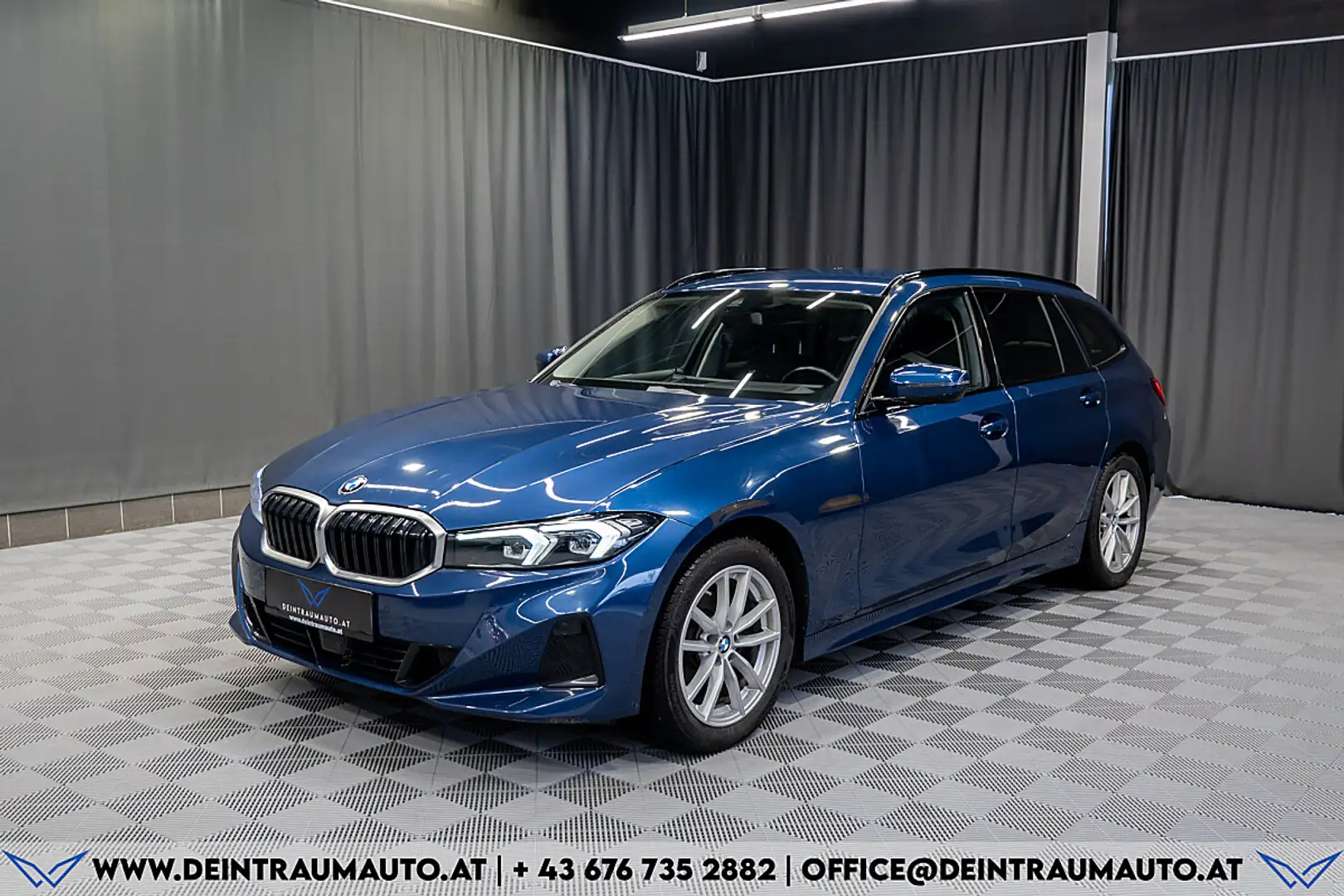 BMW 318 d 48 V Touring Aut.*R-KAMERA*SHZ*AHK*STANDHEIZU... Blau - 1