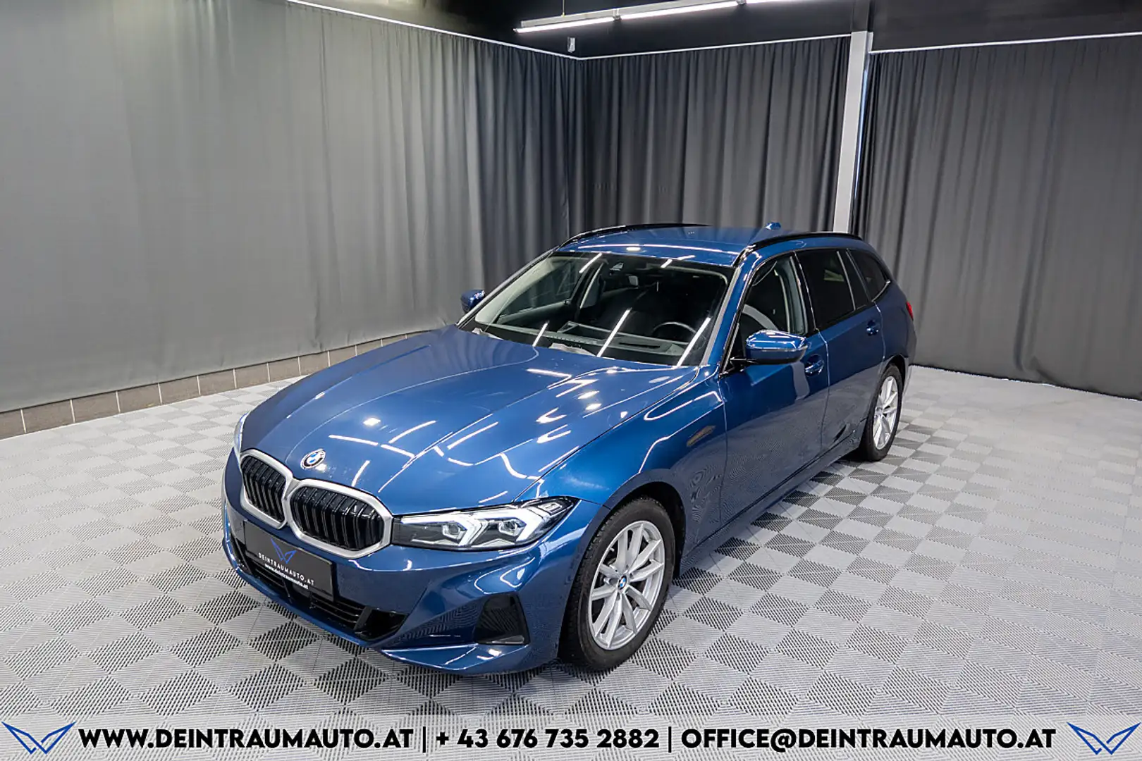 BMW 318 d 48 V Touring Aut.*R-KAMERA*SHZ*AHK*STANDHEIZU... Blau - 2