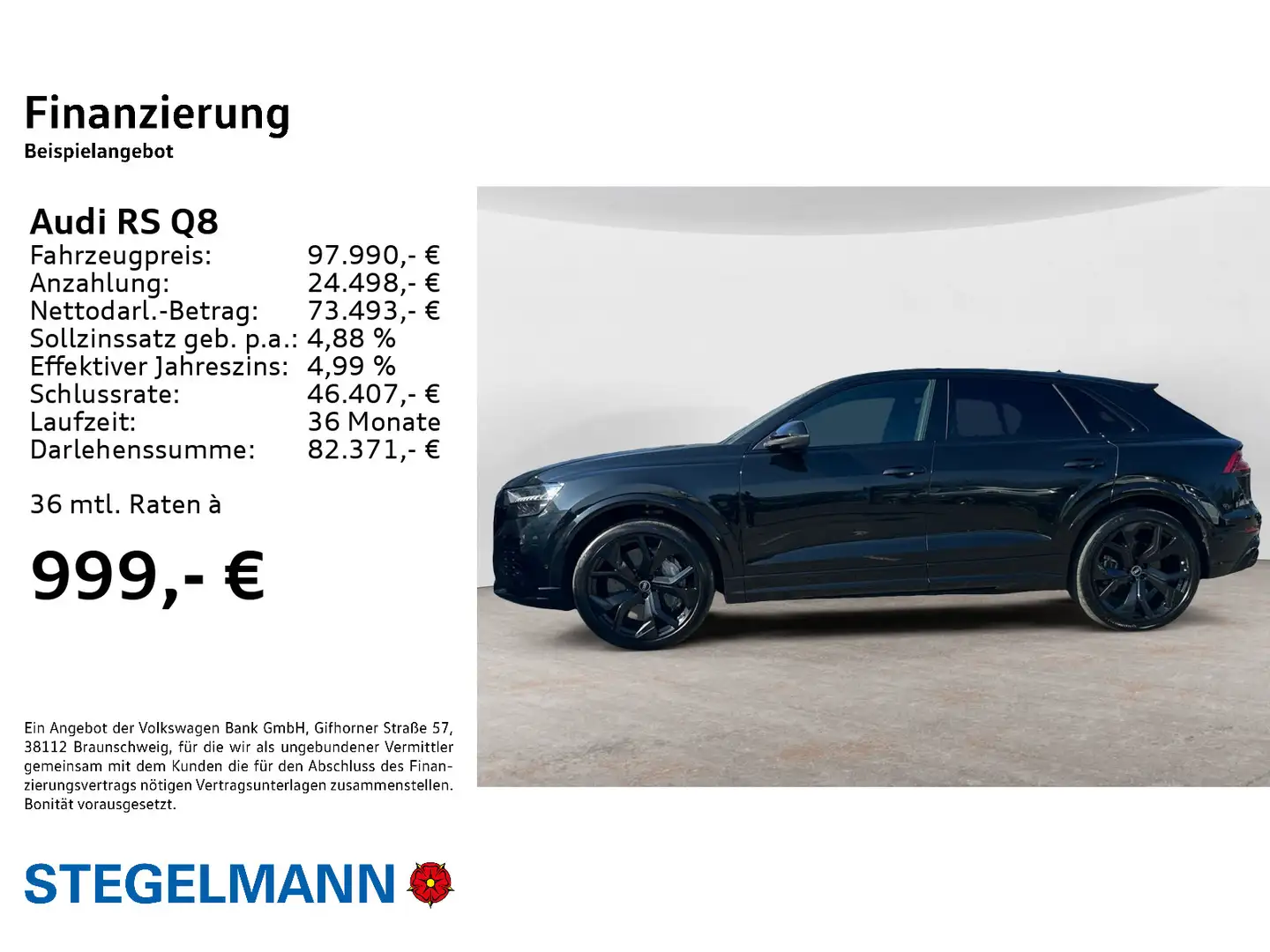 Audi RS Q8 4.0 TFSI qu. Tiptr. "RS Dynamik-Paket Plus Schwarz - 2