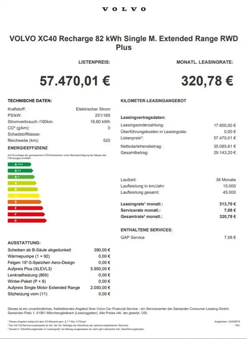 Volvo XC40 Pure Electric Plus Recharge Extended Range Schwarz - 2