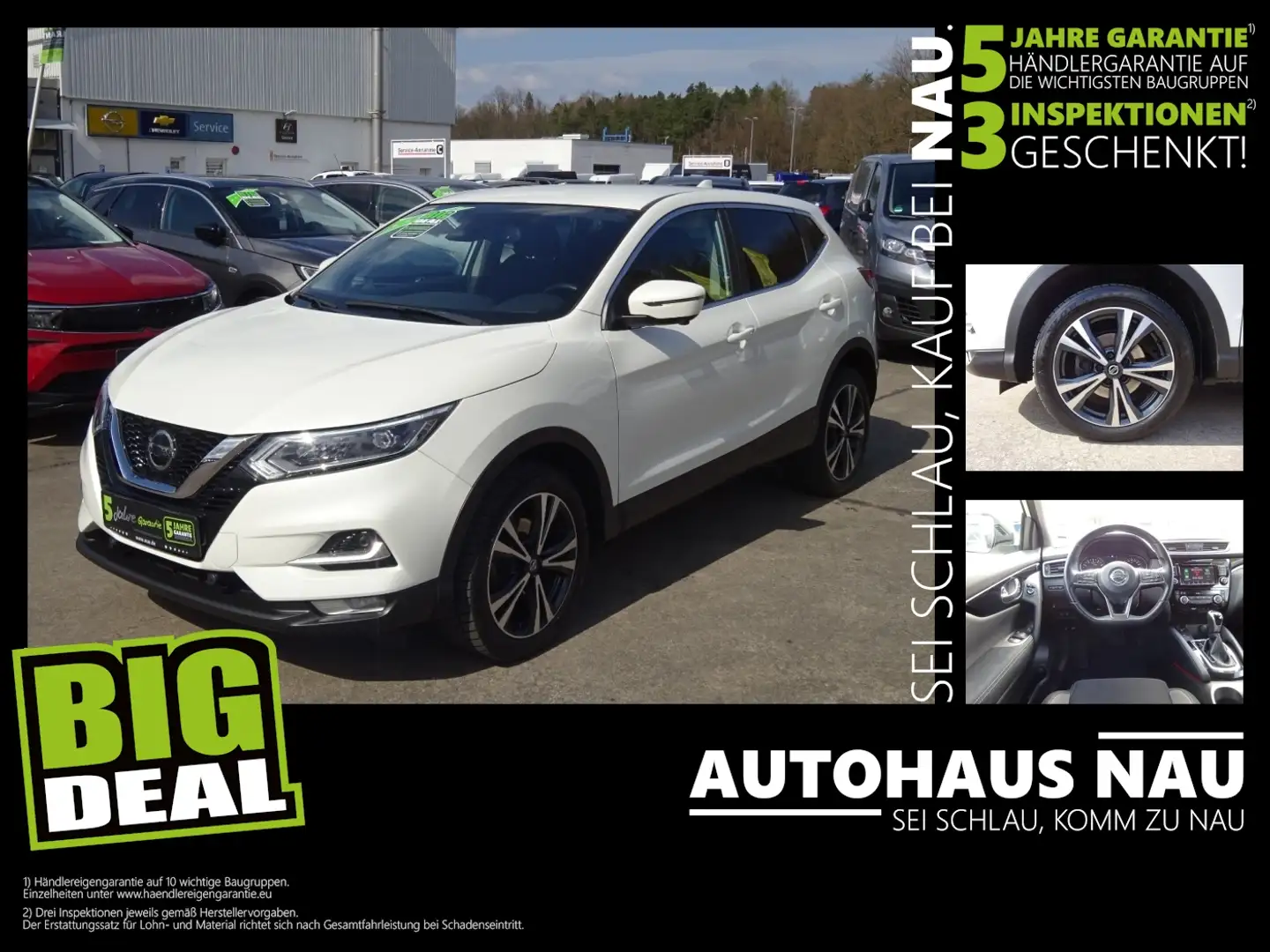 Nissan Qashqai 1.3 DIG-T N-Connecta inkl. Big Deal! Blanco - 1