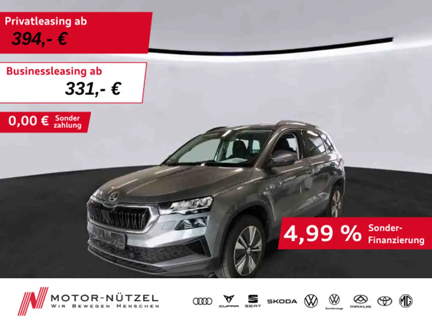 Skoda Karoq 2.0 TDI AMBITION LED+AHK+NAV+SHZ+RFK+GRA Grau - 1