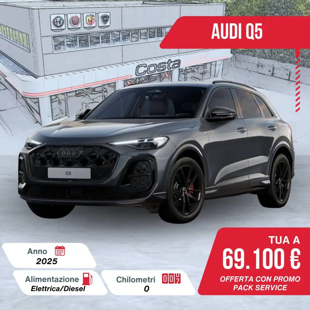 Audi Q5 TDI 150 kW mHEV+ S tronic quattro S line edition Grigio - 1