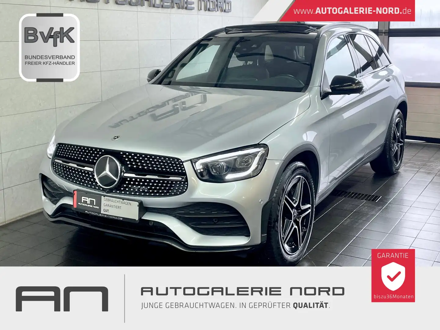 Mercedes-Benz GLC 400 d 4Matic AMG Line+Pano+360°K+Distronic Silber - 1