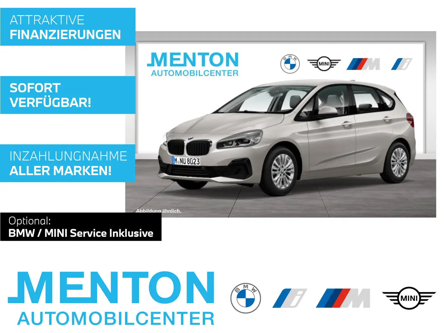 BMW 218 i Advantage DAB LED Navi Tempomat Klimaaut. Grau - 1