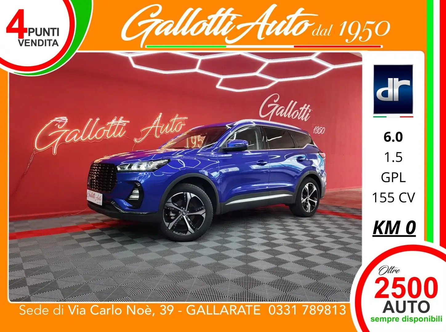 DR Automobiles DR6.0 1.5 Turbo Bi-Fuel GPL-NESSUN OBBL. FIN. Albastru - 1