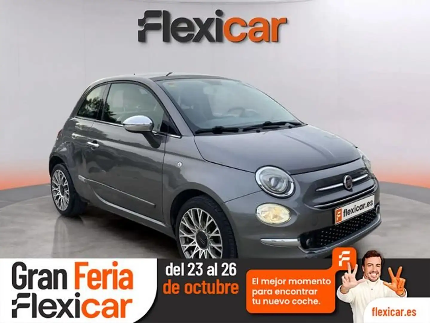 Fiat 500 1.2 Lounge Gris - 1