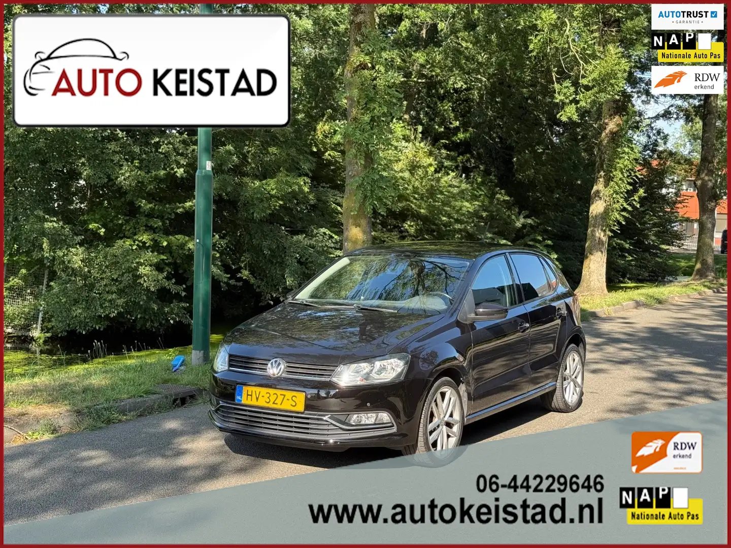 Volkswagen Polo 1.2 TSI HIGHLINE NAVIGATIE/CRUISE/CLIMA! ORIGINELE Zwart - 1