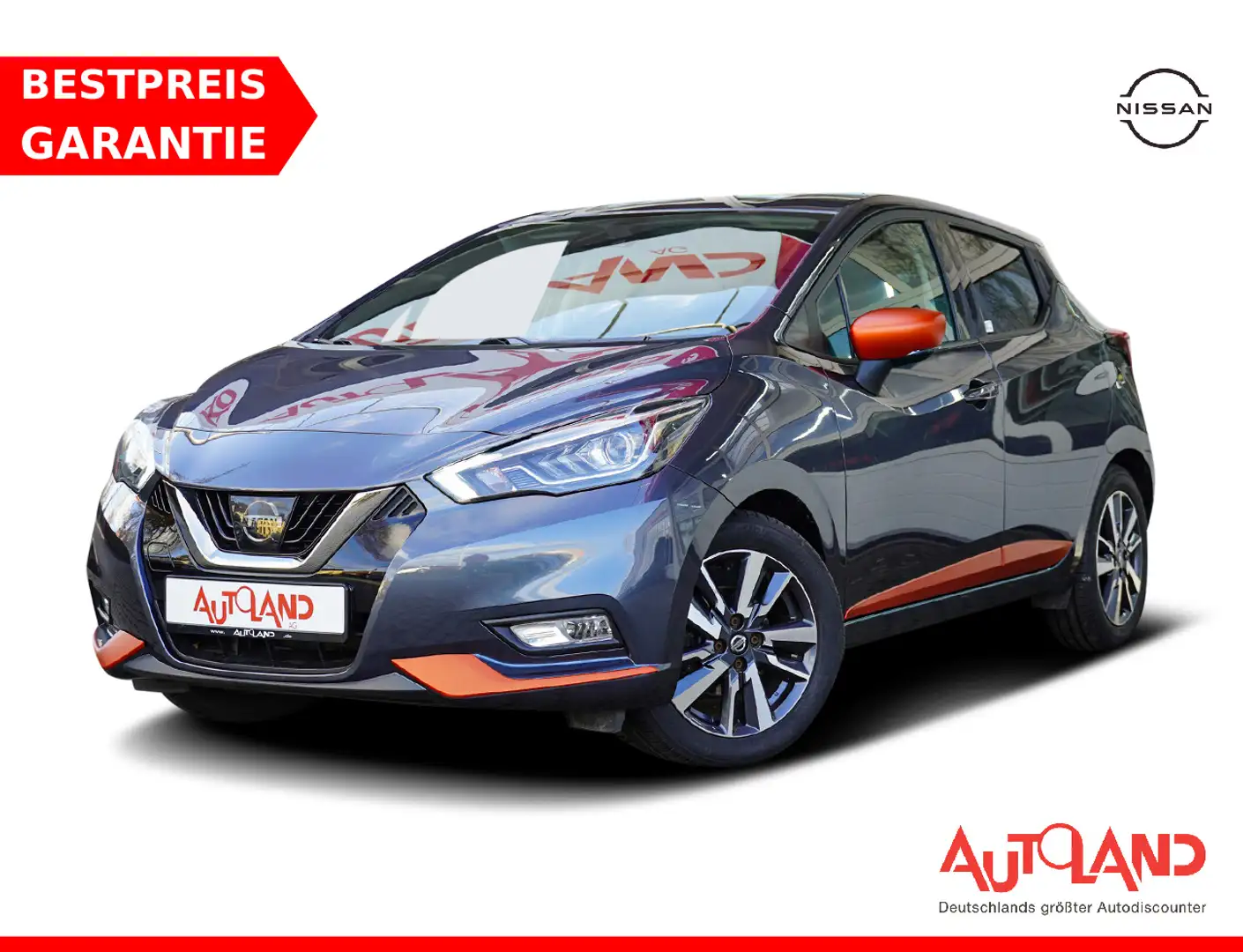 Nissan Micra 0.9 Acenta LED Tempomat Spurhalte Navi USB Grau - 1