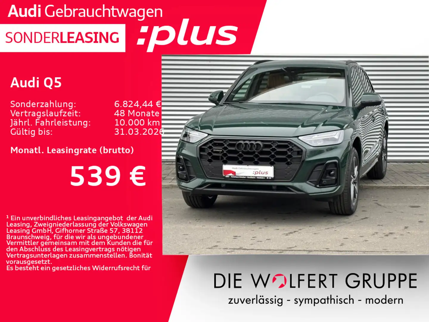Audi Q5 S line 50 TDI quattro tiptronic+AHK*EXCLUSIVE Grün - 1
