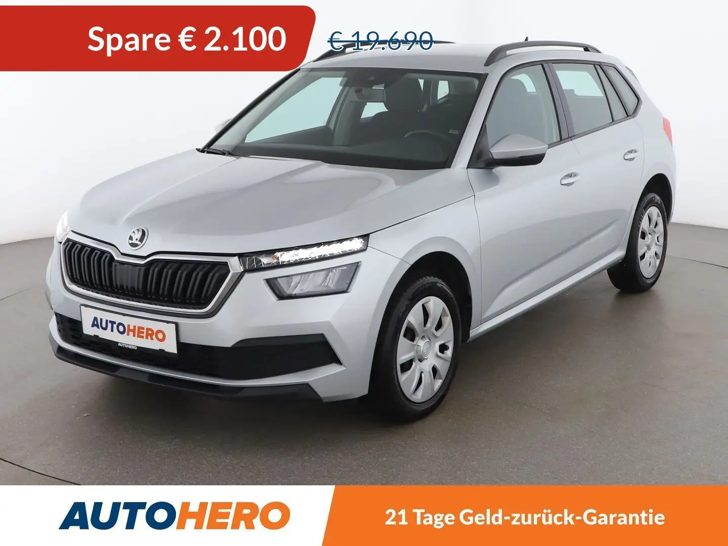 Skoda Kamiq 1.0 TSI Active Aut. *LED*SPUR*CARPLAY&AUTO* Silber - 1