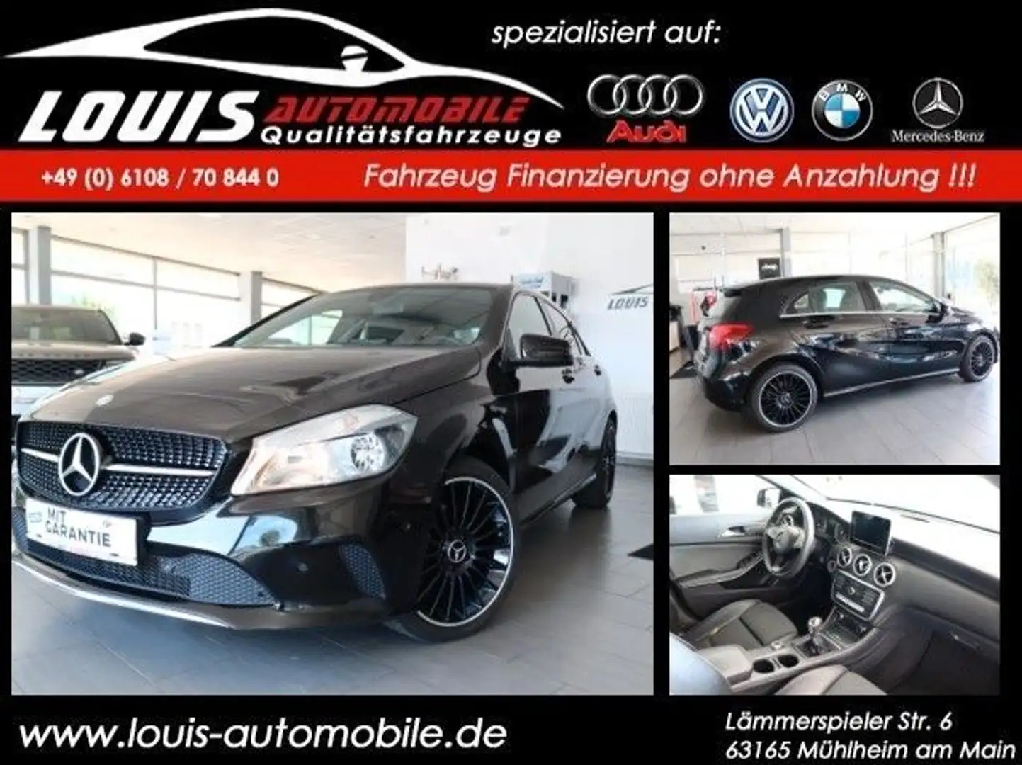Mercedes-Benz A 160 A160 Style 2.Hand/Leder/Sports./ALU-Schwl./Navi Zwart - 1