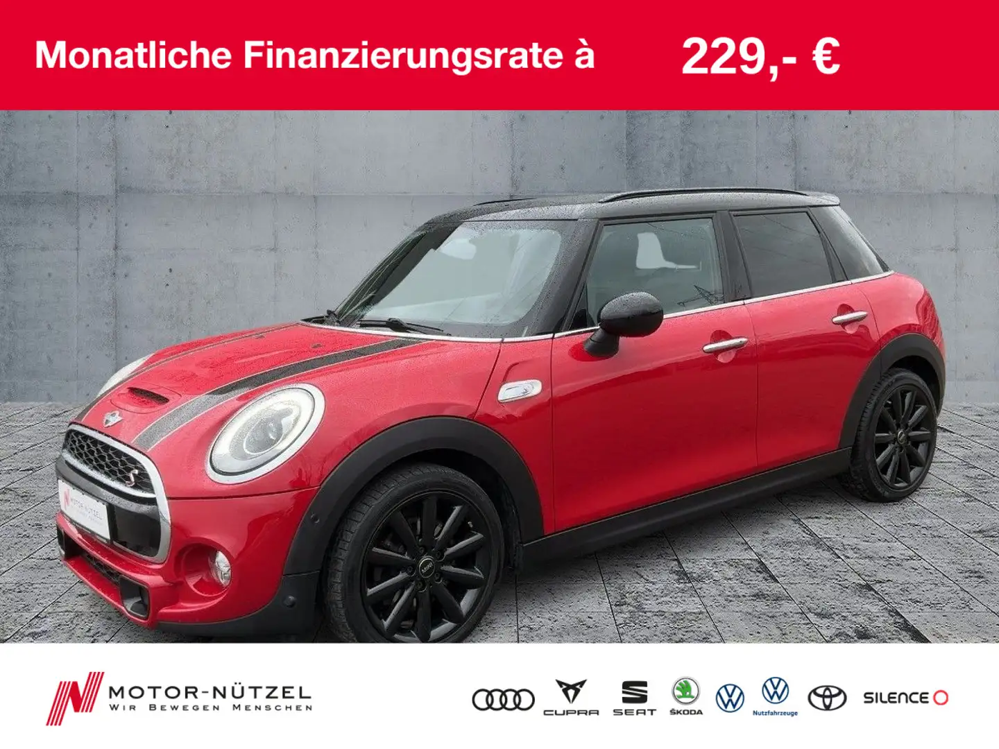 MINI Cooper S CHILI RED LED+NAV+LEDER+RFK+PANO+DAB Červená - 1