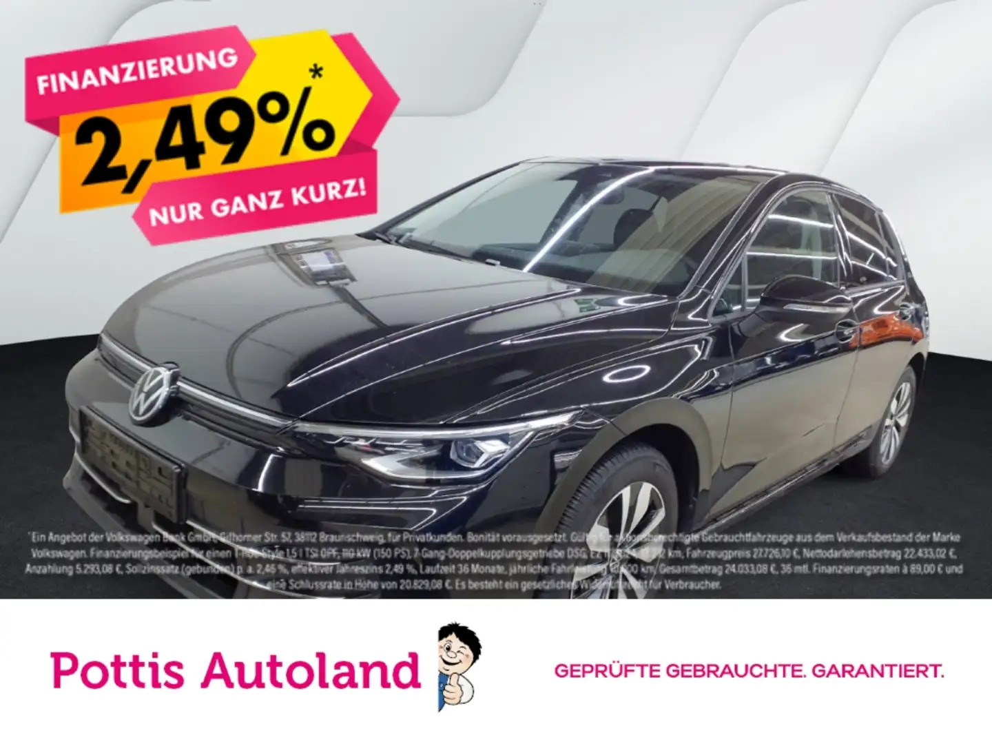 Volkswagen Golf 1.5 TSI GOAL NAVI AHK KLIMA SHZG Schwarz - 1