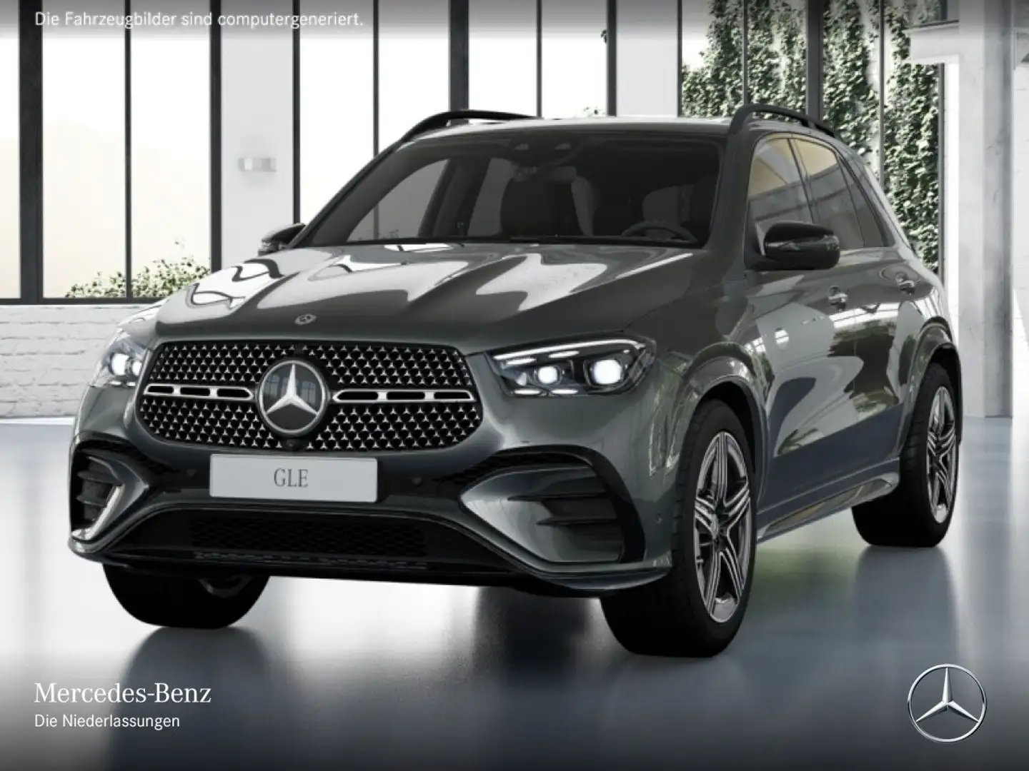 Mercedes-Benz GLE 450 d 4M AMG+NIGHT+PANO+360+AHK+MULTIBEAM+SPUR Grau - 2
