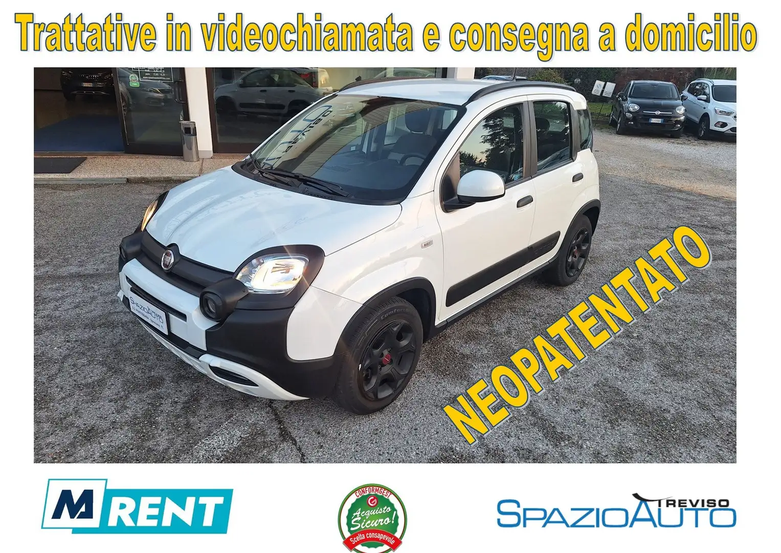Fiat Panda 1.0 firefly hybrid Cross s/// PER NEOPATENTATO /// Blanc - 1