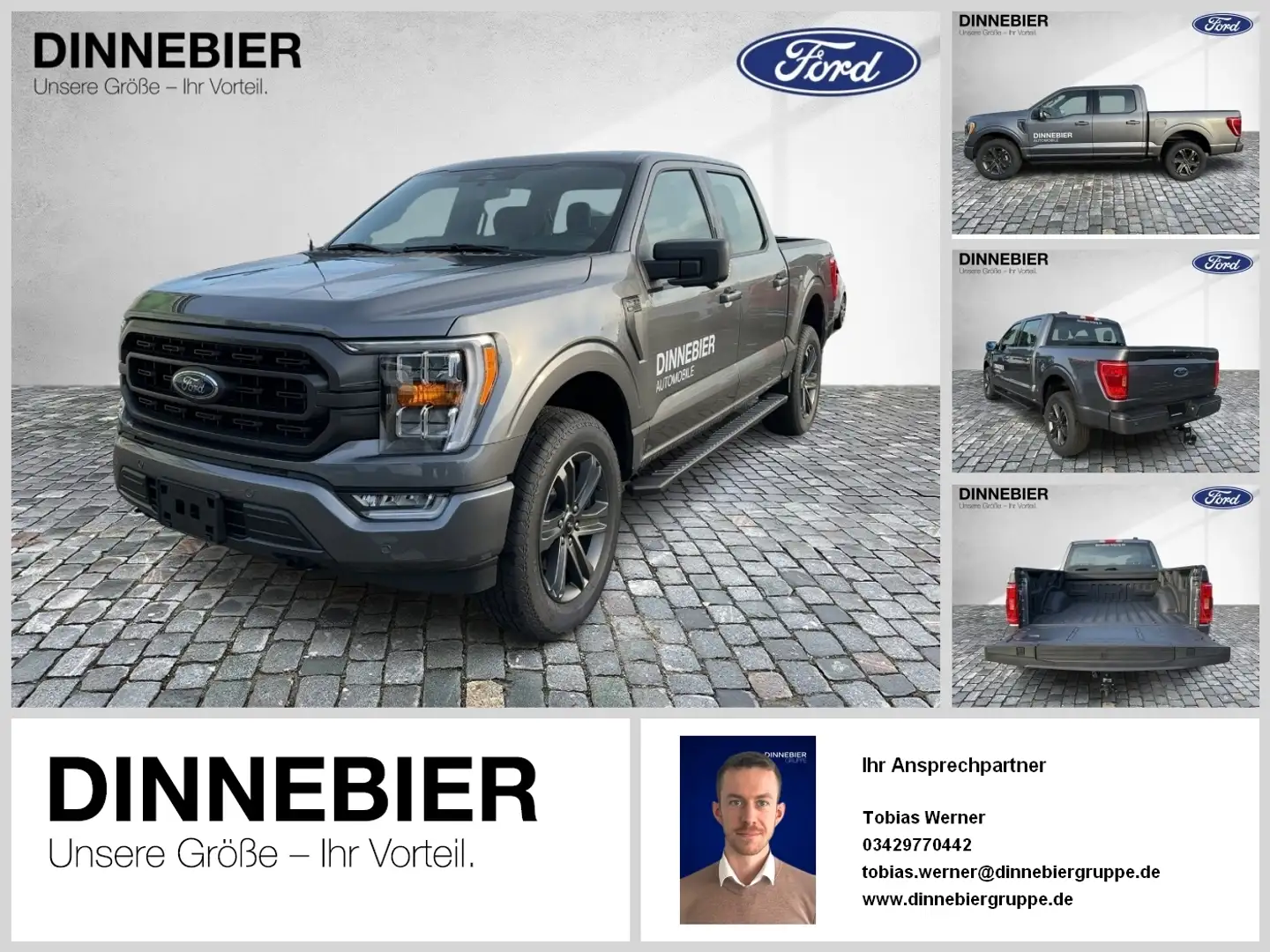 Ford F 150 F-150 XLT Launch Edition 4x4 AHK+360°+LED Grau - 1