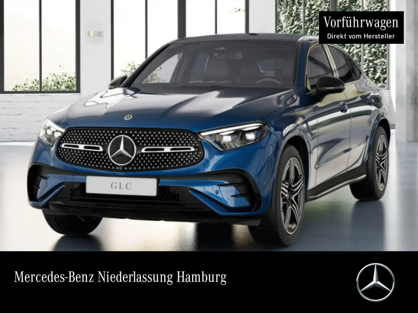 Mercedes-Benz GLC 200 4M AMG+NIGHT+PANO+360+BURMESTER+TOTW+9G Blau - 1