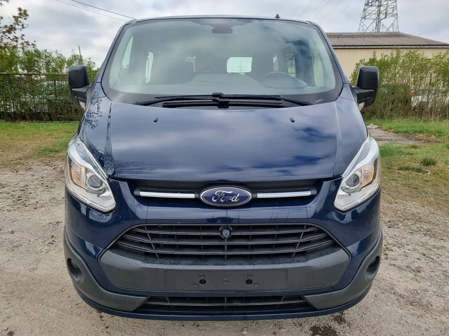 Ford Transit Custom 9places minibus 2.2tdci 110cv 80kw Airco 137000km Blauw - 2
