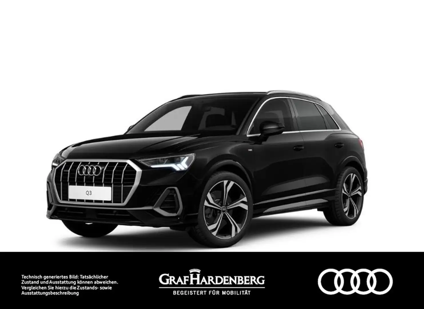 Audi Q3 45 TFSI quattro S line Matrix Navi ACC AHK Noir - 1