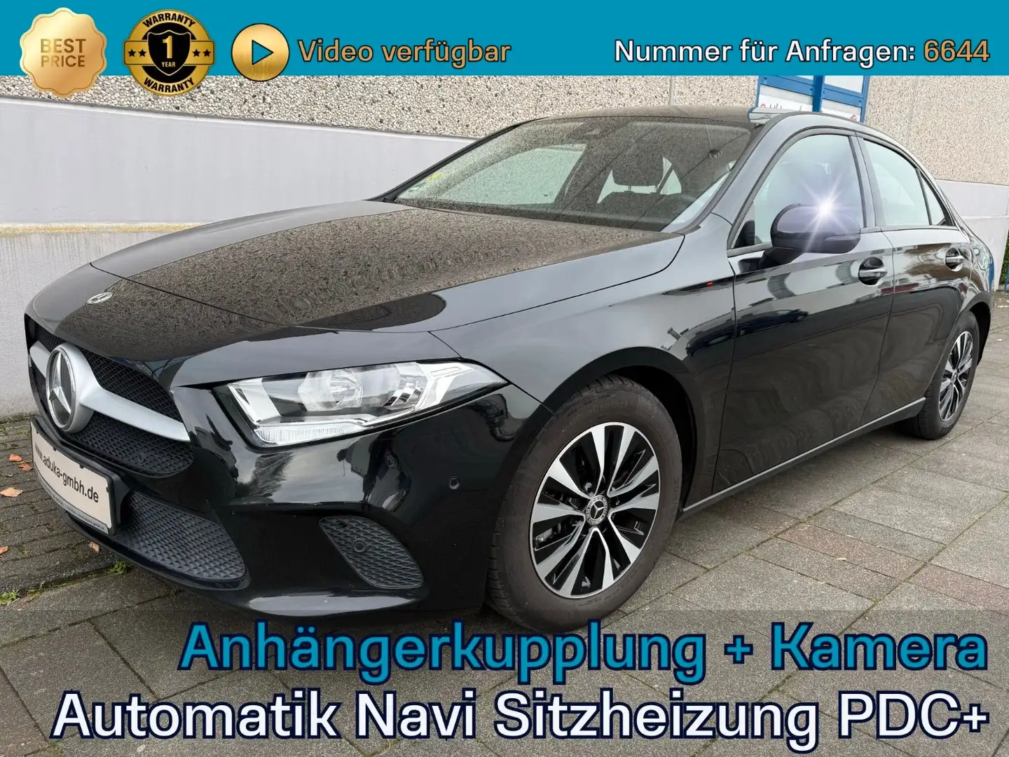 Mercedes-Benz A 180 d Automatik Navi Anhängerkupplung Kamera Noir - 1