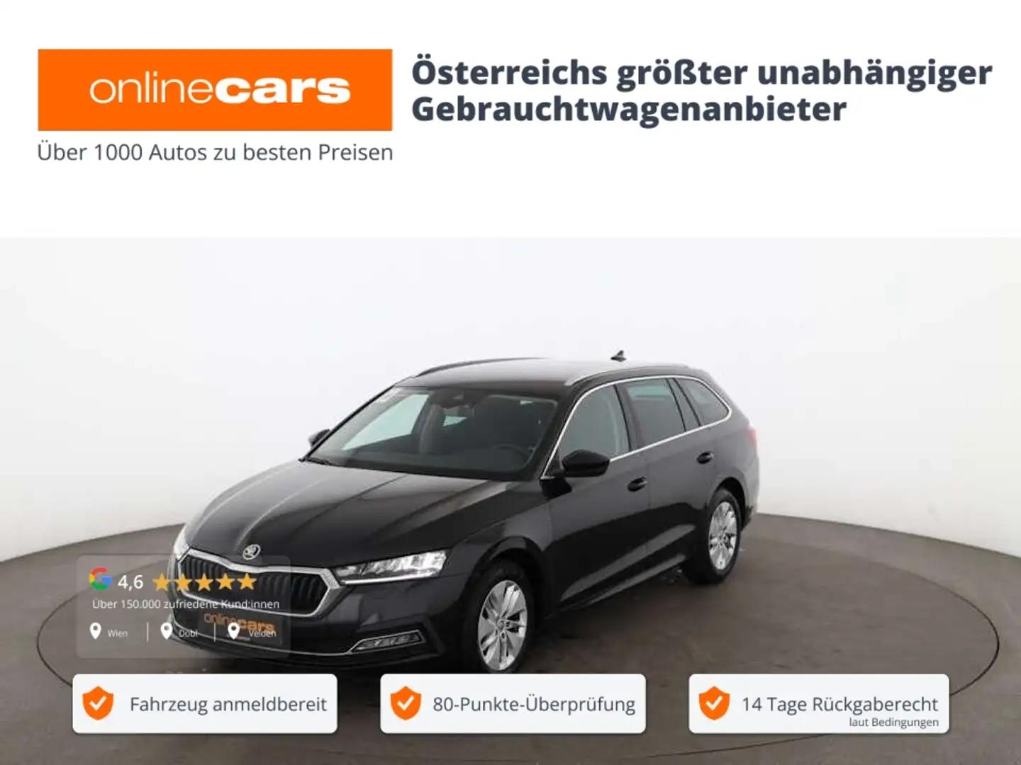 Skoda Octavia Combi 2.0 TDI Ambition LED NAVI SITZHZG Schwarz - 1