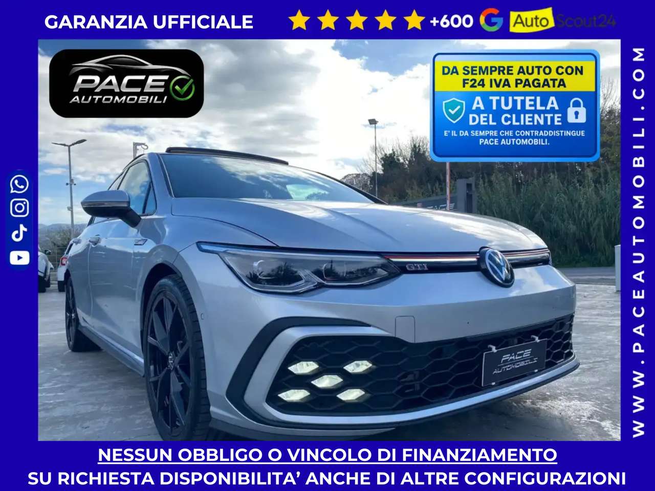 Volkswagen Golf GTI TETTO PELLE ACC BLACK PACK MATRIX IQ 19" HUD DCC