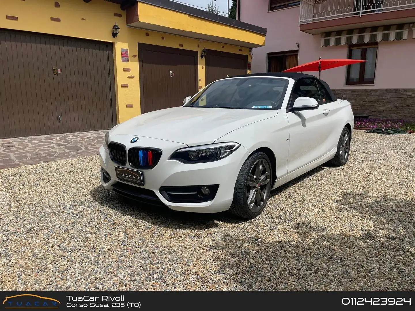 BMW 220 BMW 2 series 220 d M Sport 190 cv cabrio Weiß - 1
