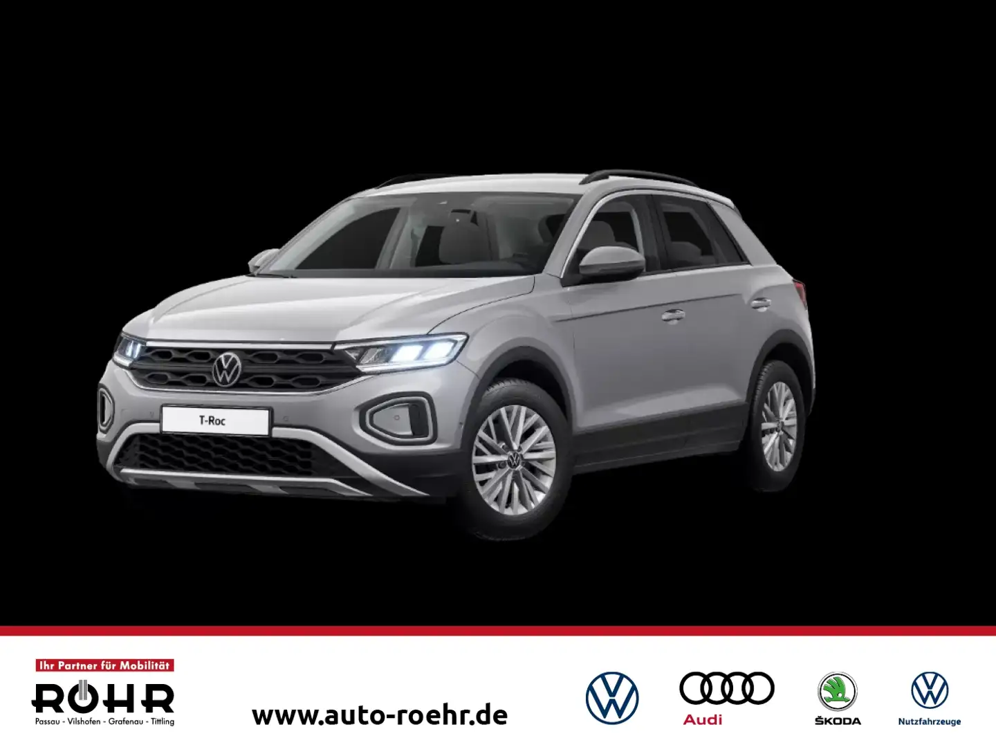 Volkswagen T-Roc Life (SHZ.NAVI.AHK.PDC.LED.DAB) 1.0 TSI Argent - 1