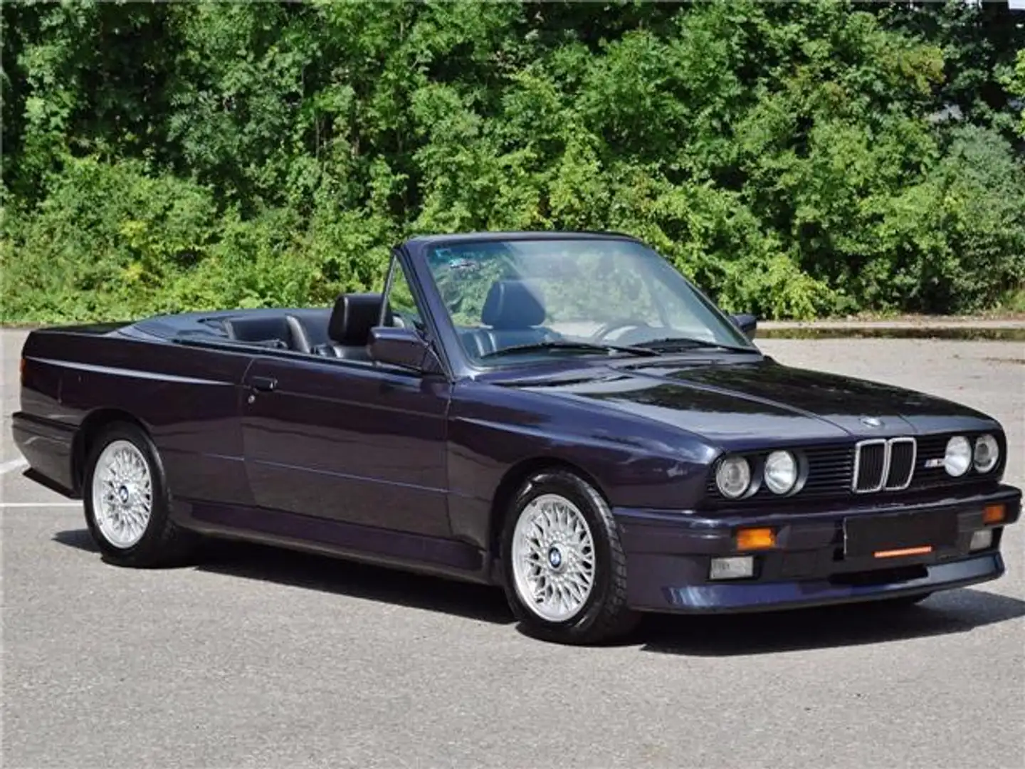 BMW M3 cabrio E30 macaoblauw 144000 km zwart leder airco! Blau - 1