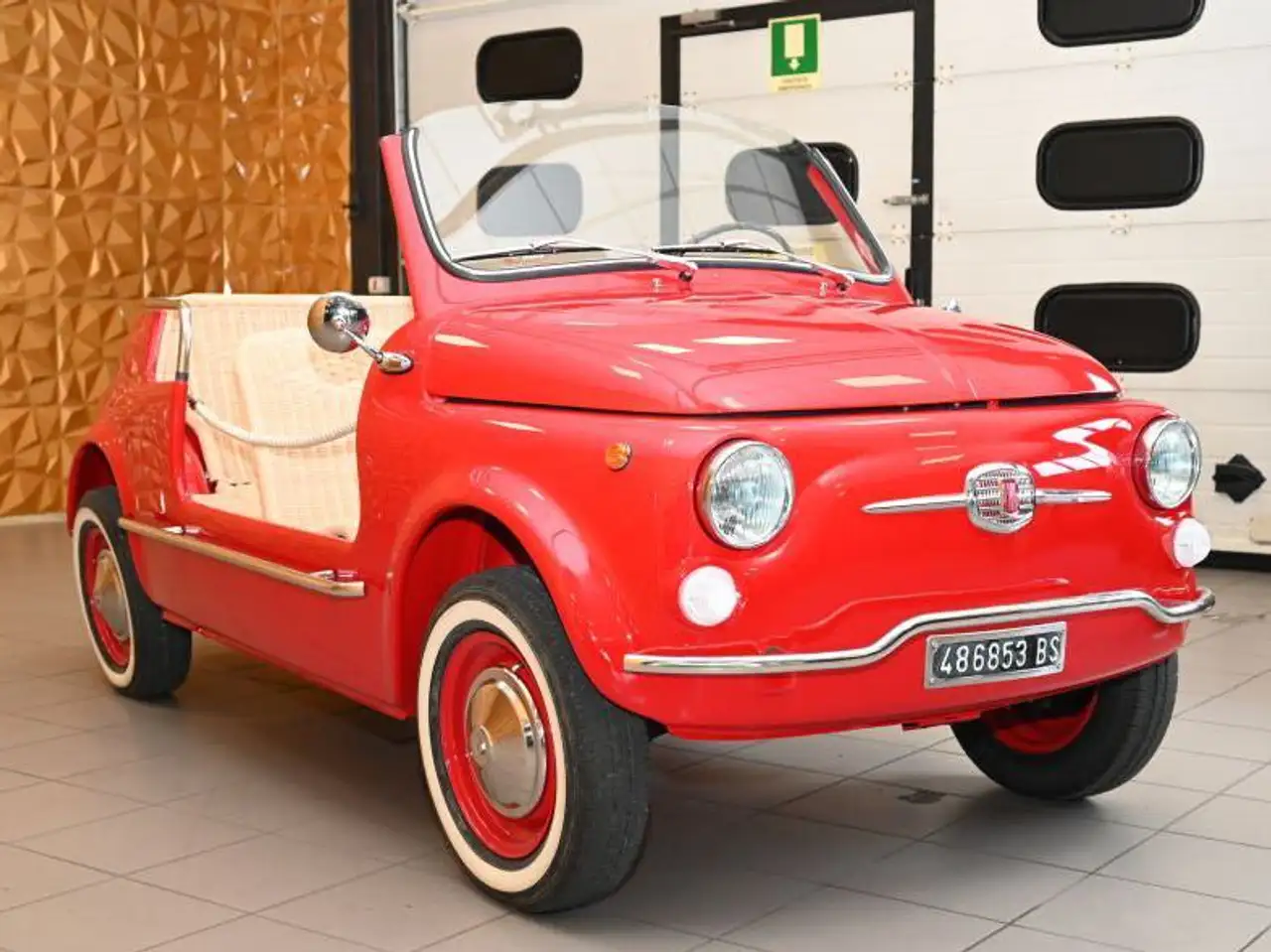 Fiat 500 F110 SPIAGGINA TOTALMENTE RESTAURATA TARGHE ORIGINALI OMOLOGATA SPIDER A LIBRETTO TUTTA NUOVA TUTTO DIMOSTRABILE UNICA!!!, foto 2