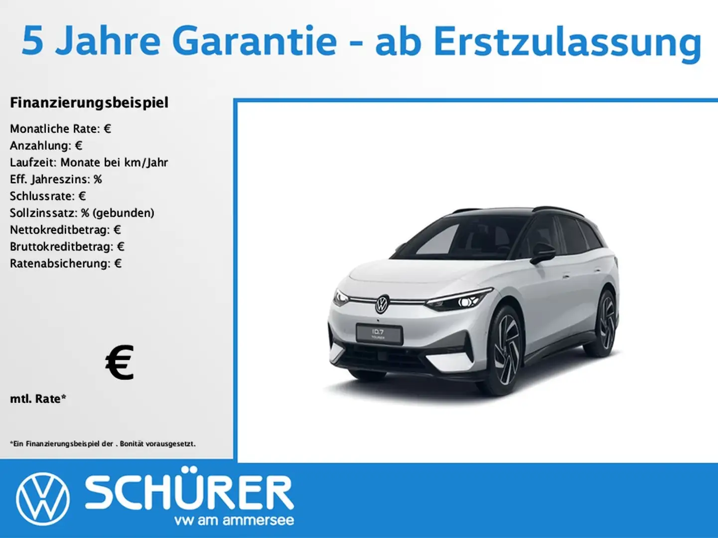 Volkswagen ID.7 Tourer Pro S AHK 360° Wärmepumpe LED-Matrix Fro... Weiß - 1