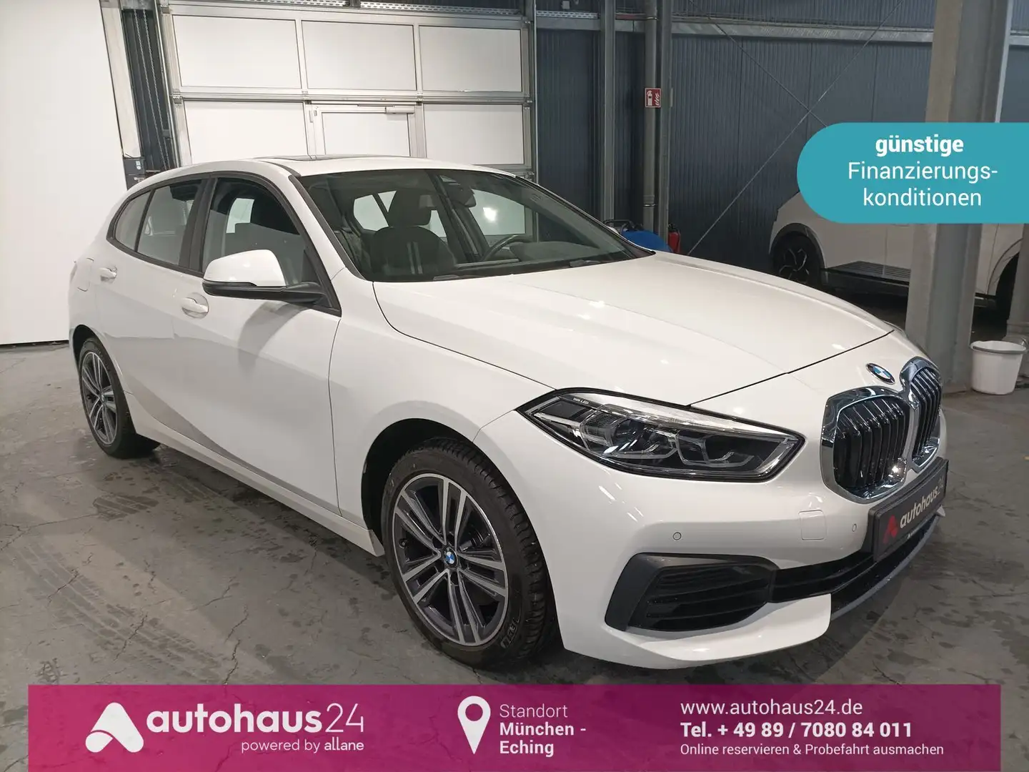 BMW 118 i Advantage LED|Navi|PDC|SHZ|PANO Blanc - 1