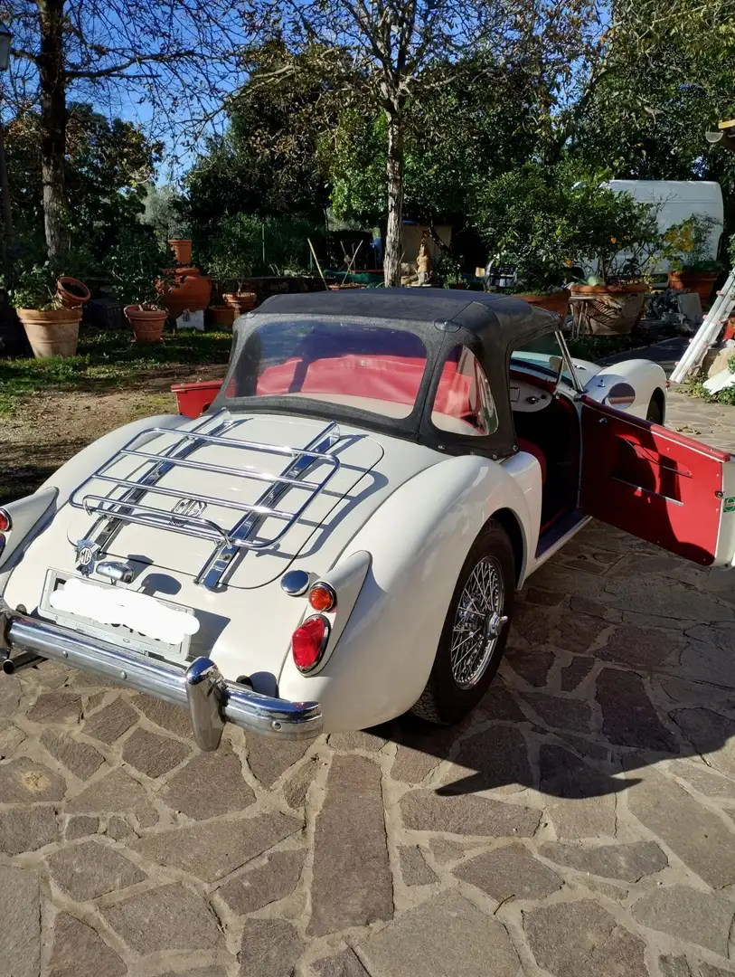MG MGA Mga 1957 bianco inglese + pelle rossa Cartier Wit - 1