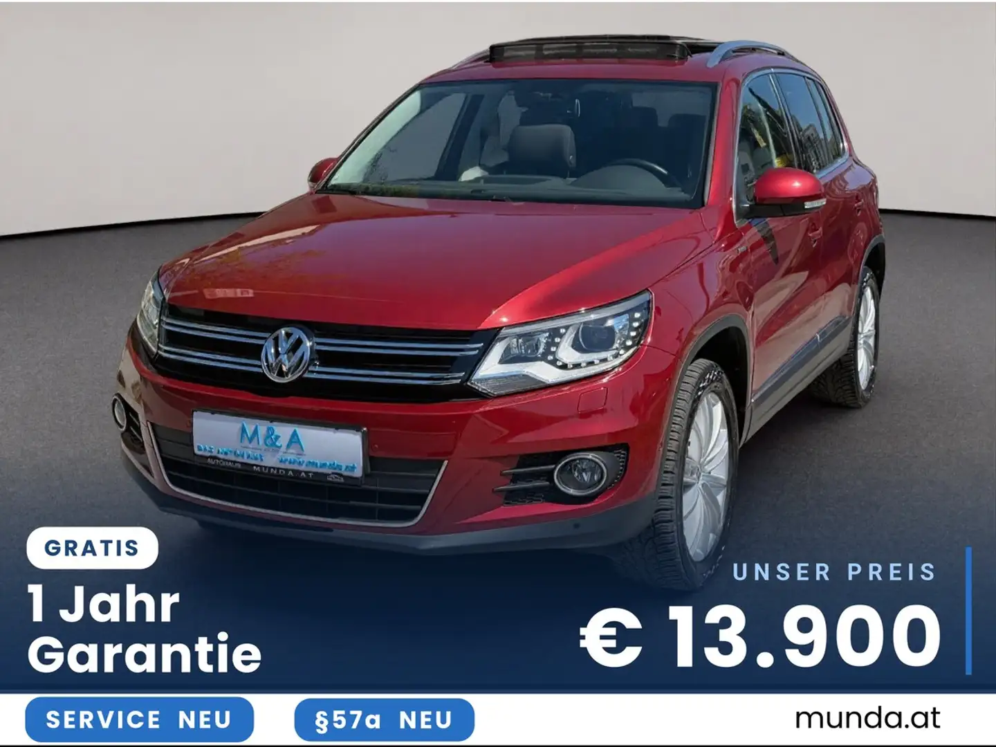 Volkswagen Tiguan 2.0 TDI Sport & Style/4Motion/Automatik/Garantie Rot - 1