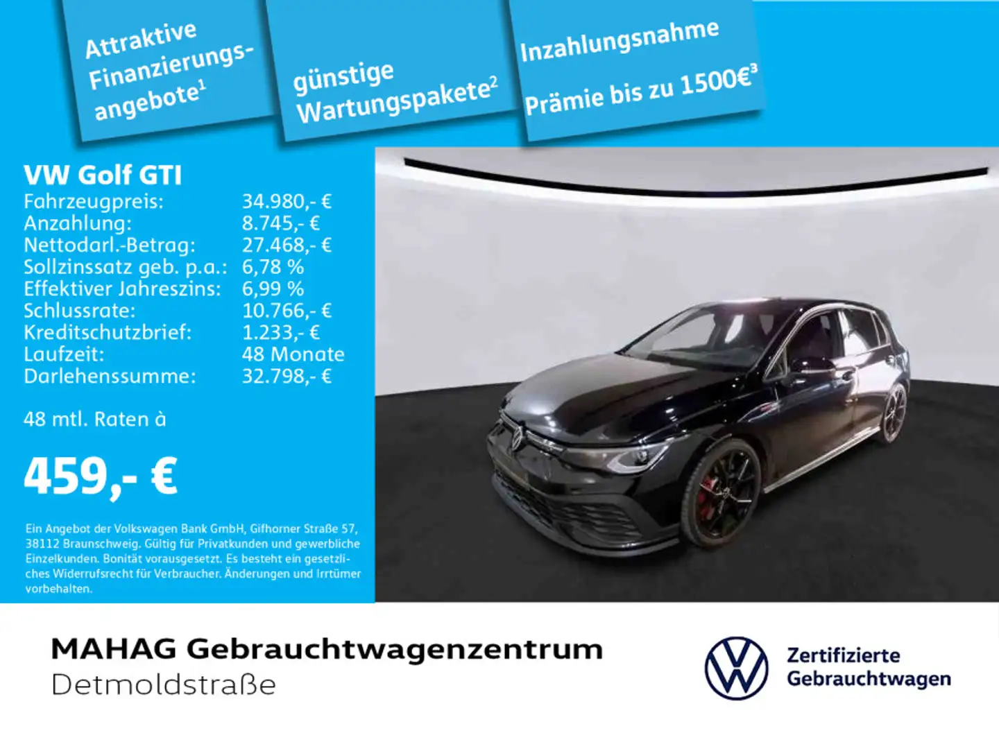 Volkswagen Golf GTI Golf VIII GTI Clubsport 2.0 TSI BlackStyle IQ.Li Noir - 1