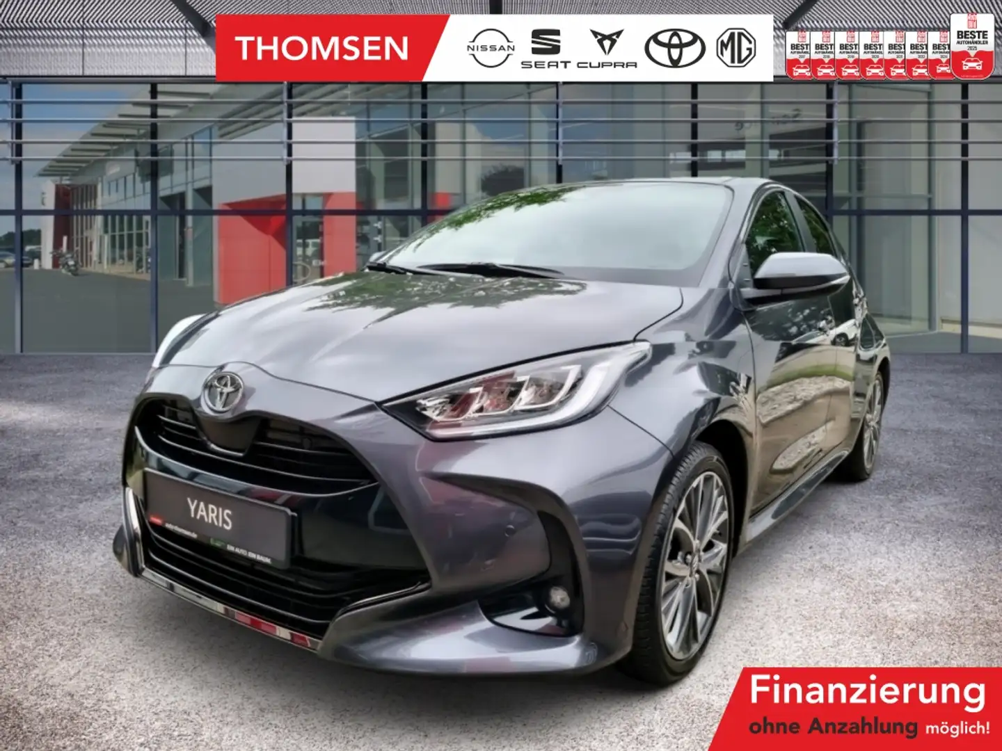 Toyota Yaris Style 130 PS LED SHZ RFK ACC Navi Klima Grijs - 1