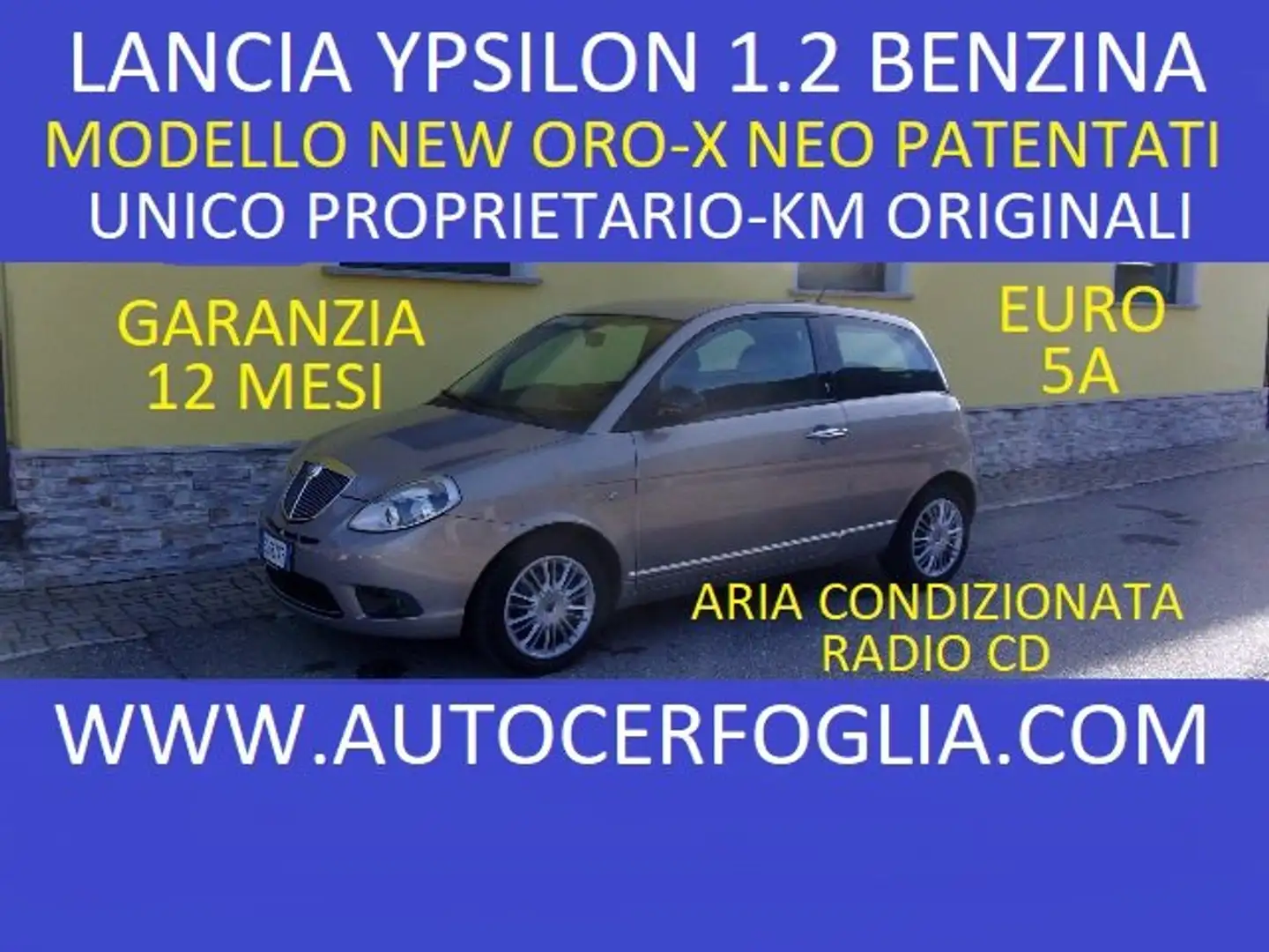 Lancia Ypsilon 1.2 8v New Oro 69cv-X NEO PATENTATI !! Grigio - 1