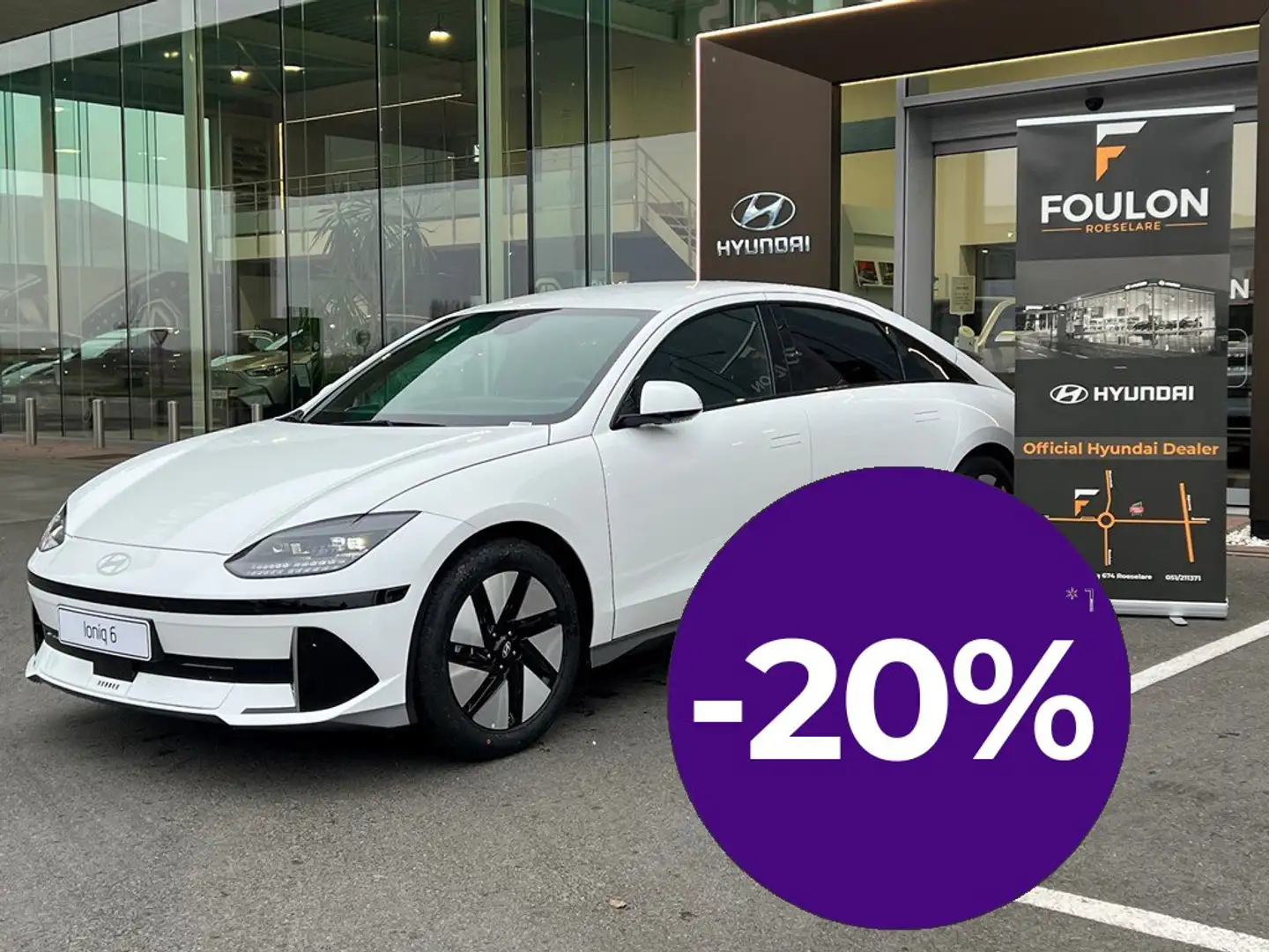 Hyundai IONIQ 6 77 kWh Core Plus / STOCK Blanc - 1