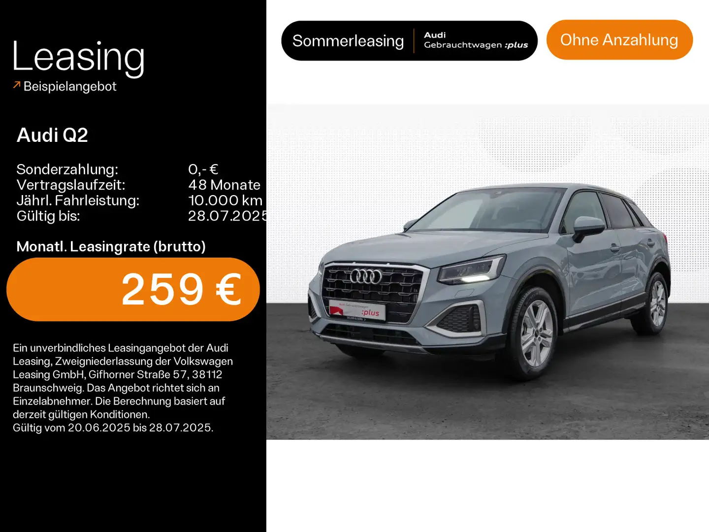 Audi Q2 30 TFSI advanced LED*AHK*Tempomat Grau - 1