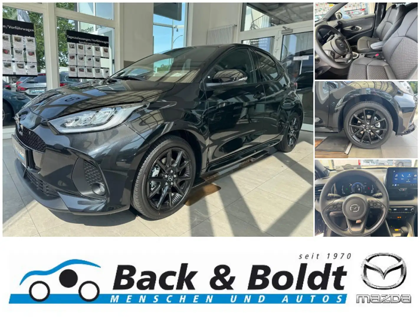 Mazda 2 Hybrid Homura 1.5i VOLL LED+KAMERA+SITZHZG+EPH Schwarz - 1