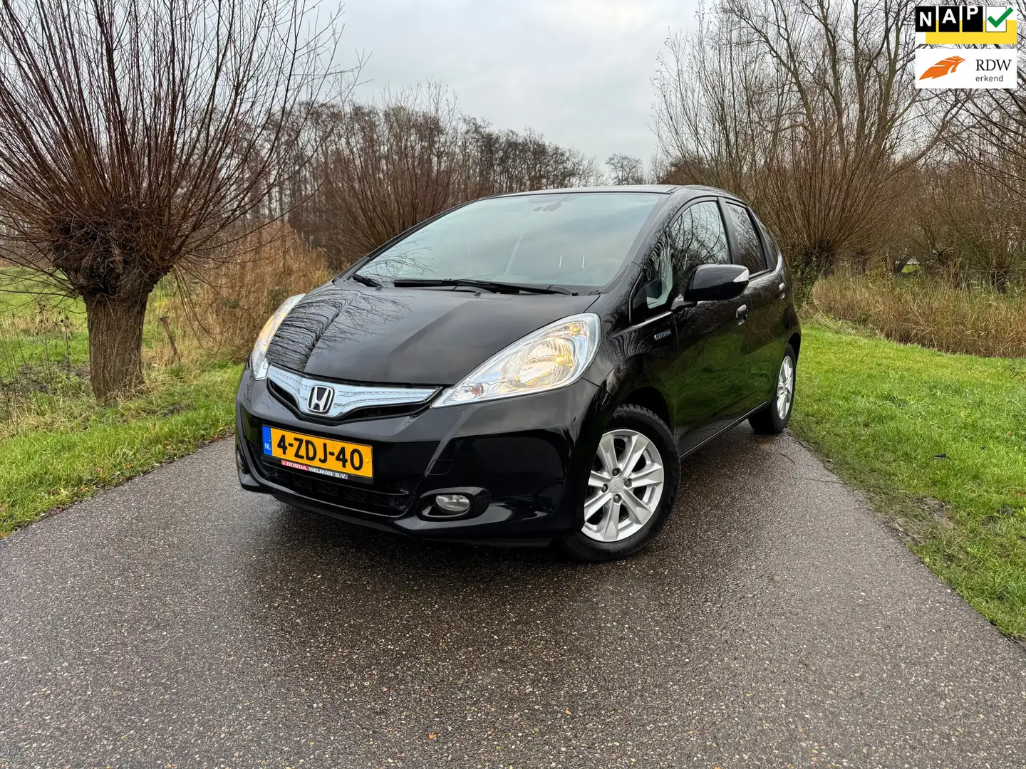 Honda Jazz 1.4 Hybrid Exclusive 5DRS PANORAMADAK NAVI CAMERA Zwart - 1