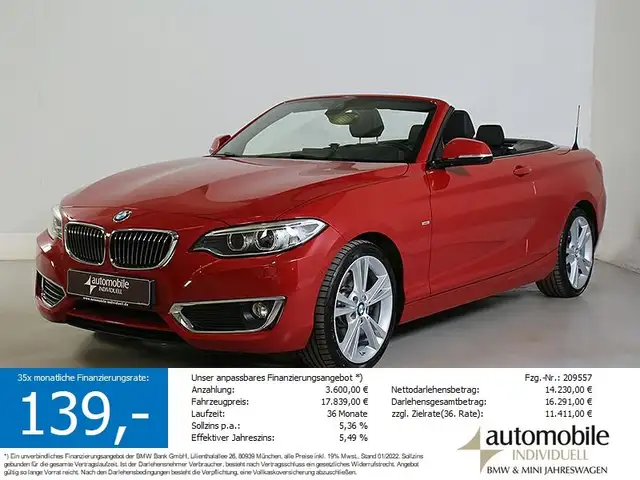 BMW 228 i Cabrio Luxury Line Navi Xenon HiFi Leder