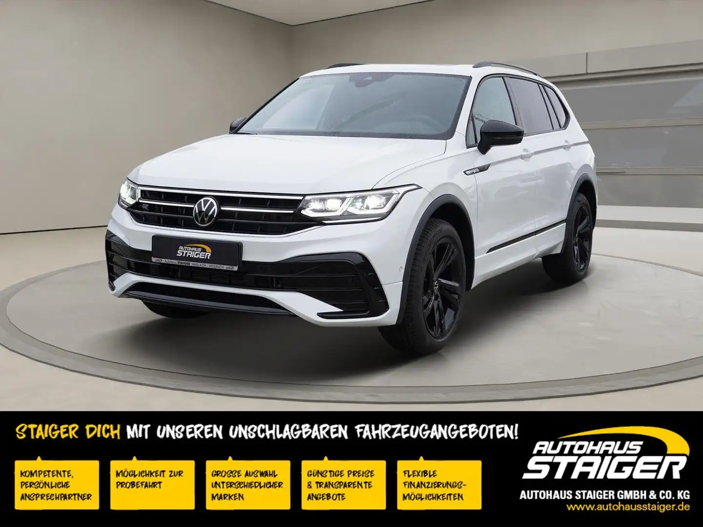Volkswagen Tiguan Allspace R-Line+BlackStyle+SHZ+KAMERA+ Weiß - 1