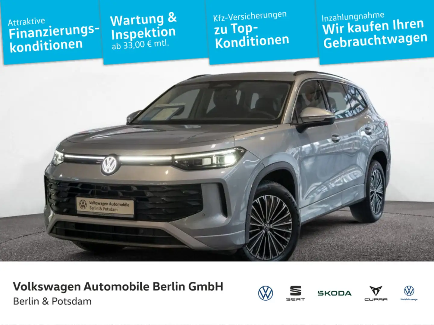 Volkswagen Tayron 1.5 eTSI Life 7-Sitze AHK 360°Kamera Navi Silber - 1