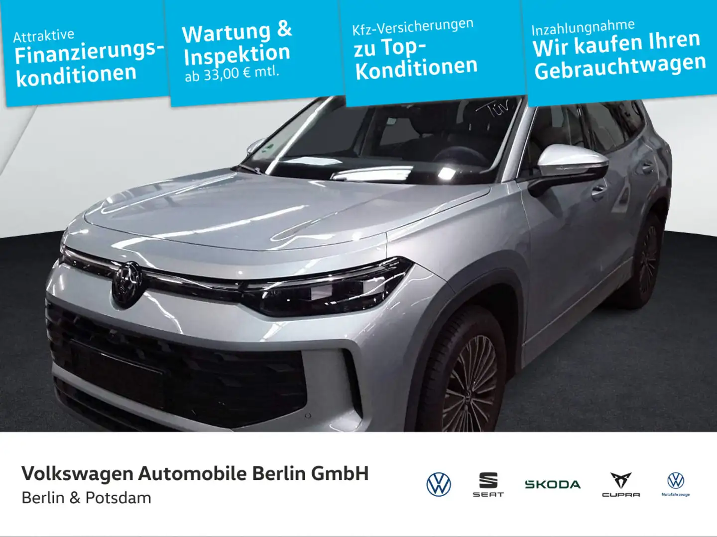 Volkswagen Tayron 1.5 eTSI Life 7-Sitze AHK 360°Kamera Navi Silber - 1