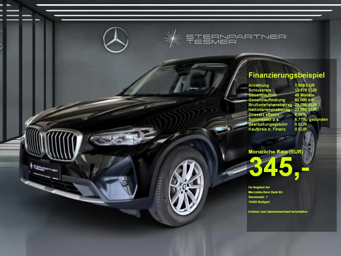 BMW X3 20d xDrive AHK - HuD - Kamera - Driving Assistant Schwarz - 1