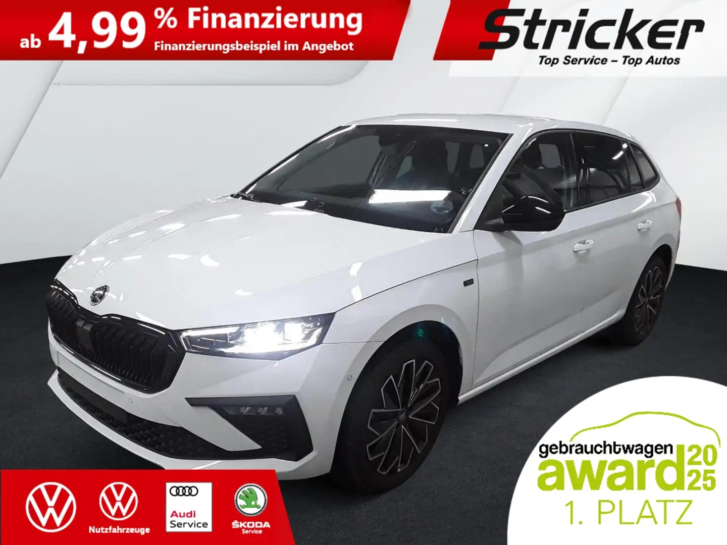 Skoda Scala Tour 1.5TSI 199,-ohne Anzahlung Navi Matrix Kamer Weiß - 2
