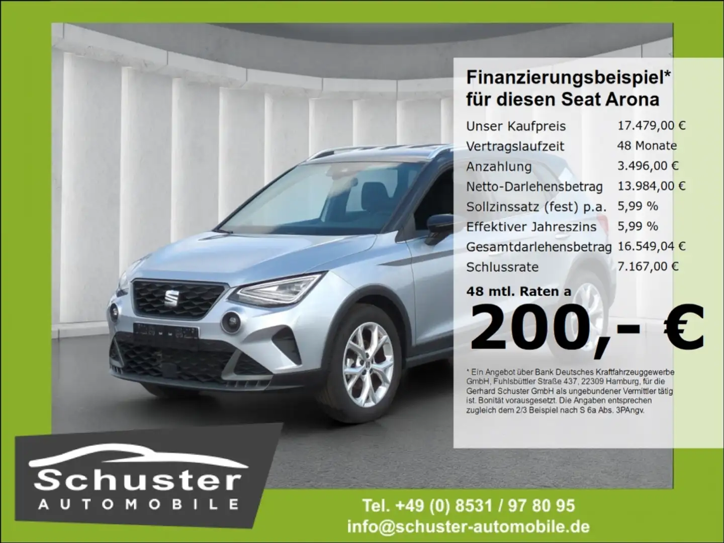 SEAT Arona FR 1.0TSI*LED digCockp Tempo PDC Full-Link Silber - 1