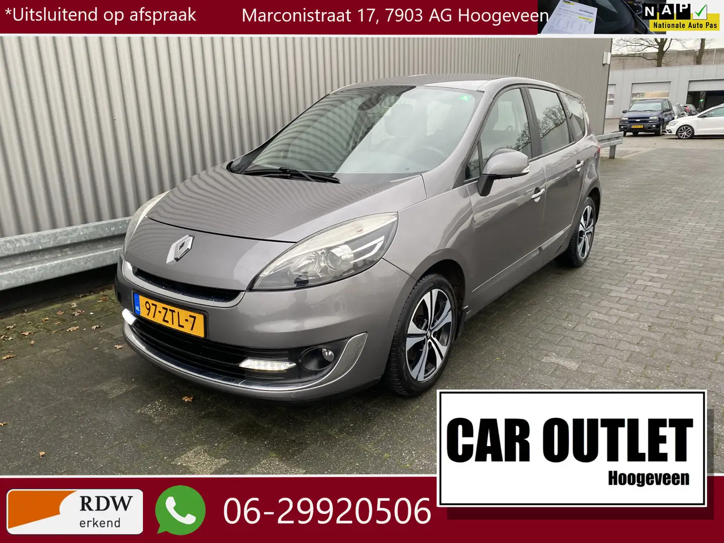 Renault Grand Scenic 1.2 TCe Collection 7p. Clima, Navi, CC, PDC, Zonwr Grijs - 1